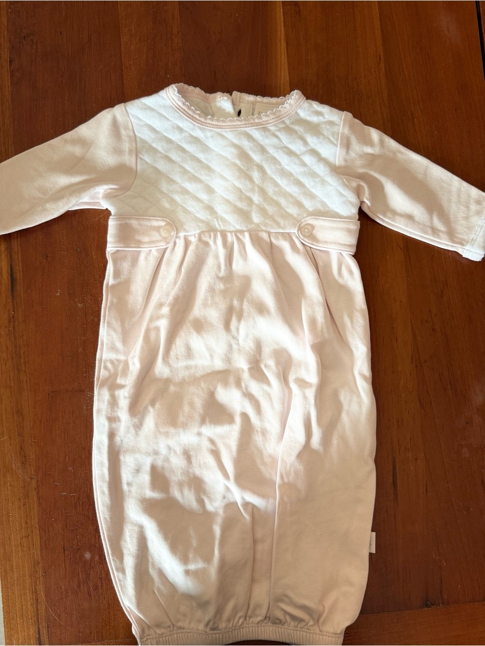 Paty gown pink and white with quilted top